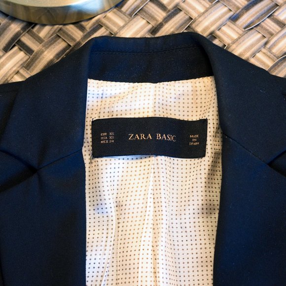 ZARA Basic Professional Black Blazer, XS - Picture 5 of 9